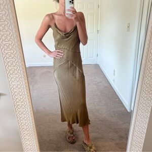 Zara Olive Midi Dress
